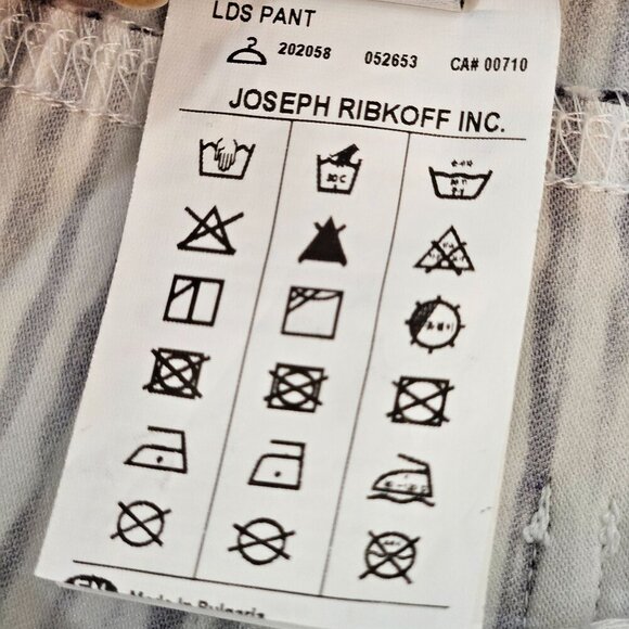 Joseph Ribkoff Black & White Striped Stretch Pullon Pants Size 10 - Picture 6 of 14